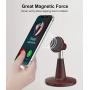 Desktop Magnetic Phone Stand, enGMOLPHY Cell Phone Holder Desk, Compatible with iPhone 11 Xs XR 8 X 7 6 6s, Kindle, Android Smartphone Dock Magnet for Office Desk and Home-Walnut Wood Grain