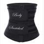 Latex Double Strapped, Zip Up Waist Trainer, Workout Sweat Sauna Belt, for Body Shaping Hourglass Tummy Reduction