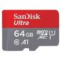SanDisk 64GB SDXC Micro Ultra Memory Card Works with Samsung Galaxy A10, A20, A70 Cell Phone Class 10 (SDSQUAR-064G-GN6MN) Bundle with (1) Everything But Stromboli MicroSD and SD Card Reader