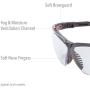 Uvex by Honeywell Genesis Safety Glasses with Uvextreme Anti-Fog Coating, Vapor Blue Frame