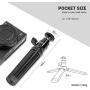 Metal Mini Tripod + Ball Head Mount, with 1/4 Inch Screw Desktop Tabletop Stand Tripod Mount for Smooth 4, Osmo Mobile, Vimble 2, Gimbal Handle Grip Stabilizer and All Cameras - 2864