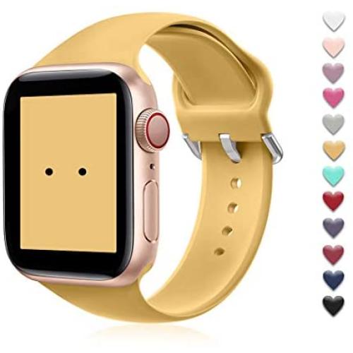 IKANFI Bands Compatible for Apple Watch 38mm 42mm 40mm 44mm, Skin-Friendly Softer Silicone Replacement Sport Strap Compatible with iWatch Series 4 Series 3 Series 2 Series 1, Sports & Edition