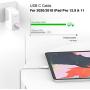USB C to USB C Charging Cable, Cord Replacement for MacBook Pro, MacBook 12 inch, New MacBook Air, 2020/2018 iPad Pro 12.9, 11, Google Pixel 2/3/4 XL, Nexus 6P, All PD USB C Charger, USB-IF, 6.6ft