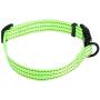 Mile High Life Dog Collar | Nylon with Reflective Three 3M Straps | Lime Green Hot Blue Pink Purple Red