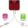 Headphone Adapter Jack 2 in 1 Adapter for iPhone Xs/Xs Max/XR/ 8/8 Plus/X (11) / 7/7 Plus Adapter Listen to Music Adapter Audio and Charge 3.5mm Splitter Converter Compatible with Adaptor Charger