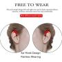 Ear Hook Bluetooth Wireless Headphones,Non Ear Plug Headset with Microphone,Single Ear Noise Cancelling Earphones Painless Wearing with Earbuds Case for Android Smartphones,iPhone X 8 7 6 (Red)