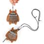 8 Keys Mini Kalimba Finger Thumb Piano Marimba Sanza Pendant Ornament Decoration with Exquisite Ball Hand Size Good Gift For Kids or Kalimba Fans