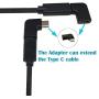 90 Degree USB C Type C Male to Female Adapter, AFUNTA Right & Left and Upward & Downward Angled 90 Degree USB-C USB 3.1 Type-C Male to Female Extension Adapter for Laptop & Tablet & Mobile Phone