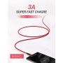 Type C Charging Cable USB 3A Fast,3-Pack AINOPE USB-A to USB-C Charger Cable Charge Durable Nylon Cord Compatible with Samsung Galaxy S10 S10E S9 S8 Plus Note 10 9 8,Moto Z,LG G8 G6