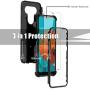 lovpec LG K51 Case with Soft TPU Screen Protector, Ring Holder Kickstand Shockproof Protective Phone Cover Case for LG K51/LG Q51/LG Reflect/LG LM-K500UM (Black)
