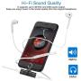 [2 Packs] Headphone Adapter for iPhone X Splitter AUX Audio Jack Charge Car Charger Dual Dongle Headphone Jack Adapter for iPhone X/XS/8/8Plus/7/7Plus All iOS(black) [Audio+Charge+Call+Volume Control]