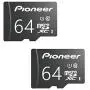 Pioneer 64GB microSD Classic with Adapter - C10, U1, Full HD Memory Card (2 Pack) Pioneer 64GB microSD Classic with Adapter - C10, U1, Full HD Memory Card (2 Pack)