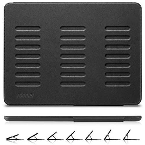 TSOMEI CASE - iPad 7th Generation (10.2 2019) Case - 7 Angles Stand + Industrial-Strength Magnets +Premium PU Leather + Pencil Holder + Credit Card Slot - Sleep/Wake Cover (Black)