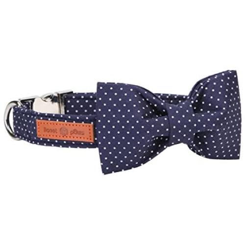 Lionet Paws Dog and Cat Collar with Bowtie,Soft and Comfortable,Adjustable Collar