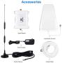 AT&T Cell Phone Booster 4G LTE AT&T Cell Phone Signal Booster Amplifier US Cellular T-Mobile High Gain FDD 700Mhz Band 12/17 Cell Signal Booster ATT Mobile Signal Booster Repeater for Home Use