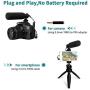 Smartphone Video Microphone Kit, UHURU UCM-11P Super-Cardioid Shotgun Video Microphone with Mini Tripod,Shotgun Interview Vloging Microphone for Phone Canon Nikon Sony Camera
