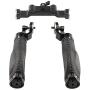 CAMVATE Leather Handle 15mm Rod Shoulder Mount Rig with Rosette Standard Accessory for DSLR(Black,M6 Thread,31.8 mm)