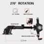 Car Mount for Cell Phone Dashboard Windshield Smartphone Holder Stand Black Compatible iPhone 11 Pro XS Max X XR 8 Plus Samsung Galaxy S20 S10 S9 S8 Note 10 9 and More