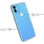 Kit Me Out World Clear Hybrid Series Case Designed for iPhone 11 6.1" Case, Transparent Hard (PC) Back and Clear TPU Bumper Protection Shockproof Case Cover (Ultra Clear)