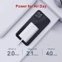 iWALK Portable Charger 9000mAh Ultra-Compact Power Bank with Built-in Cable, External Battery Pack Compatible with iPhone 11, 11 Pro, 11 Pro Max, XS, XR, X, 8, 8 Plus, 7, AirPods, iPad, iPod and More