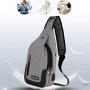 Peicees Travel Gym Bike Sling Bag Shoulder Backpack Daypack w/USB Charging Port