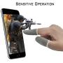 Iotton Finger Sleeves for Gaming [10 Pack], Anti-Sweat Breathable PUBG Finger Sleeves, Highly Sensitive Nano-Copper Fiber Material, Thumb Sleeves for PUBG/Rules of Survival/Call of Duty-White