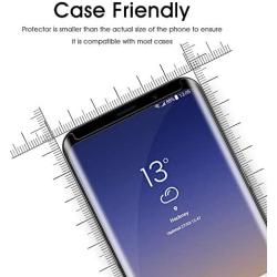 Galaxy S8 Screen Protector Tempered Glass, Elecshion 3D Curved Tempered Glass Dot Matrix Screen Protector for Samsung S8 with Easy Installation Tray (Case Friendly)