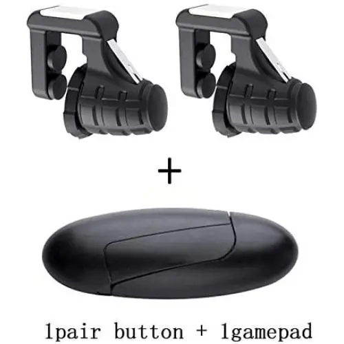 OUYAWEI Consumer Electronics PUBG Mobile Phone Game Trigger Fire Button Gamepad Controller Six Fingers Linkage Gaming Joystick Aim Key Shooter Handle + Game Button