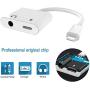[Apple MFi Certified] Headphone Adapter for iPhone, 2 in 1 Lightning to 3.5mm Headphone Audio + Charger Splitter for iPhone 11/11 Pro/XS/XR/X 8 7, iPad, iPod, Support Music Control + Calling + iOS 13