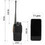 Seodon Walkie Talkies Rechargeable for Adults Long Range with One Extra Battery GMRS/FRS Two Way Radios UHF 400-470Mhz with Earpiece/Headsets(2 Pack)