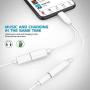 [Apple MFi Certified] Lightning to 3.5 mm Headphone Adapter Dual Ports Dongle Charger Jack&AUX Audio 3.5 mm Earphone Accessory,for iPhone 11/11 Pro/X/8,7 Plus/8 Plug and Play Support All iOS System