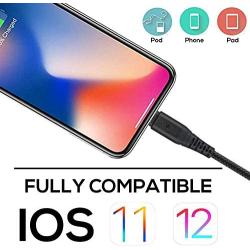 SMALLElectric iPhone Charger Cable, 3ft 5Pack Lightning Cable to UBS A Charging Cable Compatible with iPhone 11 Xs Max XR X 8 Plus 7 Plus 6 Plus SE iPad Pro iPod (Black)