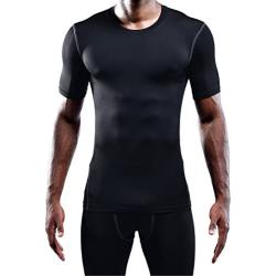 Neleus Mens 3 Pack Athletic Compression Under Base Layer Sport Shirt