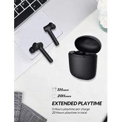 Bluetooth 5.0 Wireless Earbuds, Bluedio Hi(Hurricane) TWS Wireless Earbud Headphones in-Ear Earphones with Charging Case, Mini Car Headset Built-in Mic for Cell Phone/Running/Android, 5Hrs Playtime