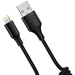 ONE PIX Coiled Lightning Cable for iPhone (2 Pack), MFi Certified Coil Car Charger Cable Compatible with iPhone 11/XS/XS Max/XR/X/8/8 Plus/7/7 Plus/6s/6s Plus/6/6 Plus/SE/5s/5c/5/iPad/iPod - Black