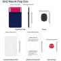 Sinjimoru Removable Cell Phone Wallet with Flap, Wireless Charging Compatible Phone Card Holder Wallet and iPhone Mount, Sinji Mount Flap Navy