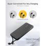 Luxtude PD Power Bank Portable Charger for iPhone, iPad and Android, Ultra Slim 10000mAh Battery Pack Built in Lightning & Micro USB Cables, Apple Certified 18W Power Delivery Portable Phone Charger.