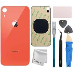 Vimour Back Glass Replacement for iPhone XR 6.1 Inches All Carriers with Pre-Installed Adhesive and Repair Tool Kits (Coral)