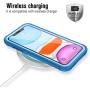 Justcool Designed for iPhone XR Case, Clear Full Body Heavy Duty Protection with Built-in Screen Protector Shockproof Rugged Cover Designed for iPhone XR Cases (2018) 6.1 Inch … (Blue)