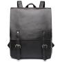 Zebella Womens Vegan Vintage Leather Backpack Faux Leather Laptop Backpack Travel Daypack College Bookbag-Black