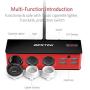 BESTEK 3-Socket 200W 12V/24V DC Cigarette Lighter Power Adapter with 6A 4-Port Car USB Splitter Charger