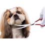 LovinPet 7" Left/Right-Handed Pet Curved Dog Scissor/Safety Blunt-tip Grooming Curved Dog Shear/Professional Home Pet Trimming Dog Grooming Scissors for Dogs and Cats (Easy Use)