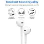 Axirtni 3.5mm in-Ear Wired Earbuds/Earphones/Headphones with Remote & Micphone Compatible with iPhone Apple 6s plus/6/5s/5c/Pad/S10 Android All 3.5 mm Audio Devices - (2 Pack)