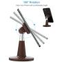 Magnetic Cell Phone Stand for Desk, SUPERONE Desktop Phone Holder Compatible with iPhone 11 Pro Xs Xs Max Xr X 8 7 6, Samsung, Google Pixel and More (Wood Grain)