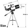 ToyerBee Telescope for Kids& Beginners, 70mm Aperture 300mm Astronomical Refractor Telescope, Tripod& Finder Scope- Portable Travel Telescope with Smartphone Adapter and Wireless Remote