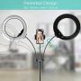 iMartine LED Ring Light 8" with Tripod Stand and Phone Holder, Professional 2 Makeup Selfie Light Rings for Photography YouTube Video Vlog, [6 Lighting Modes] [360° Flexible Goose Neck] [2700K-6000K]