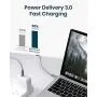 USB C Wall Charger, RAMPOW 61W PD Charger [GaN Tech] Type C Power Delivery Fast Charger, Foldable Adapter for MacBook Pro Air, Dell XPS 13, HP Spectre, iPad Pro, iPhone SE 11 Pro Max and More, White