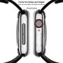 Mastten 2-Pack 38mm Case Compatible for Apple Watch Screen Protector, Full Protective Case TPU HD Ultra-Thin Cover Compatible for iWatch Series 3 2 1, Black, Silver