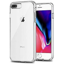 TENOC Phone Case Compatible for Apple iPhone 8 Plus and iPhone 7 Plus 5.5 Inch, Crystal Clear Ultra Slim Cases Soft TPU Cover Full Protective Bumper