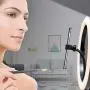 3T6B Selfie Ring Light, 8&quot LED Desktop Live Light with Tripod Stand & Phone Holder Selfie Fill Light Ring Light Desktop Makeup for Live Streaming & YouTube Video Photography